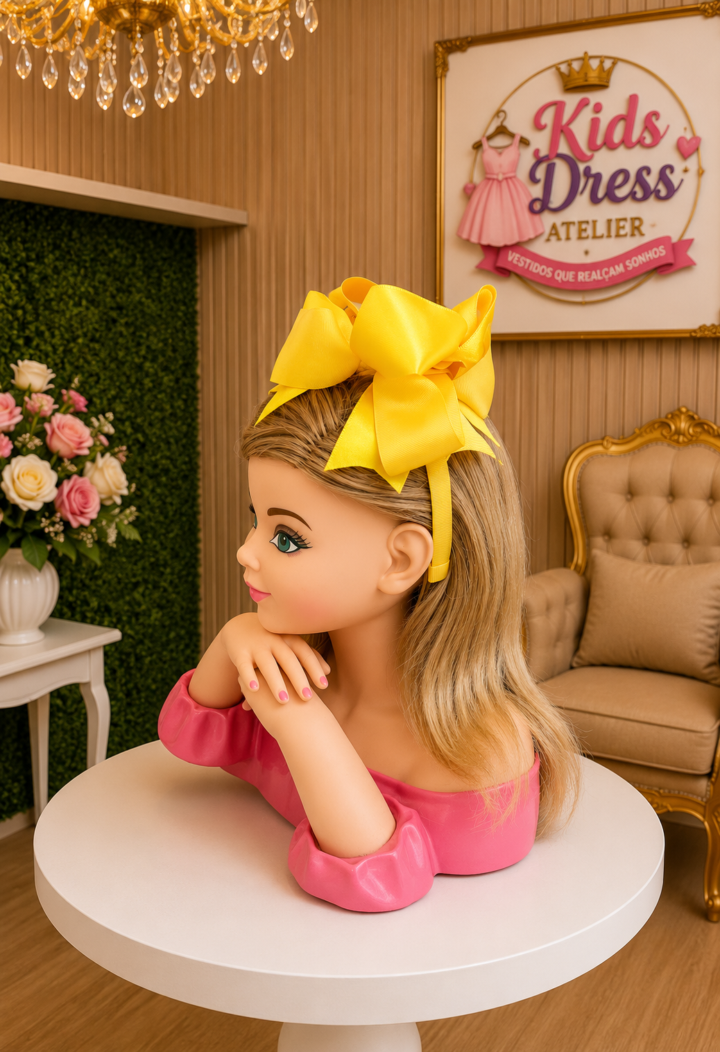Yellow Honey Bee Floral Girls’ Party Dress