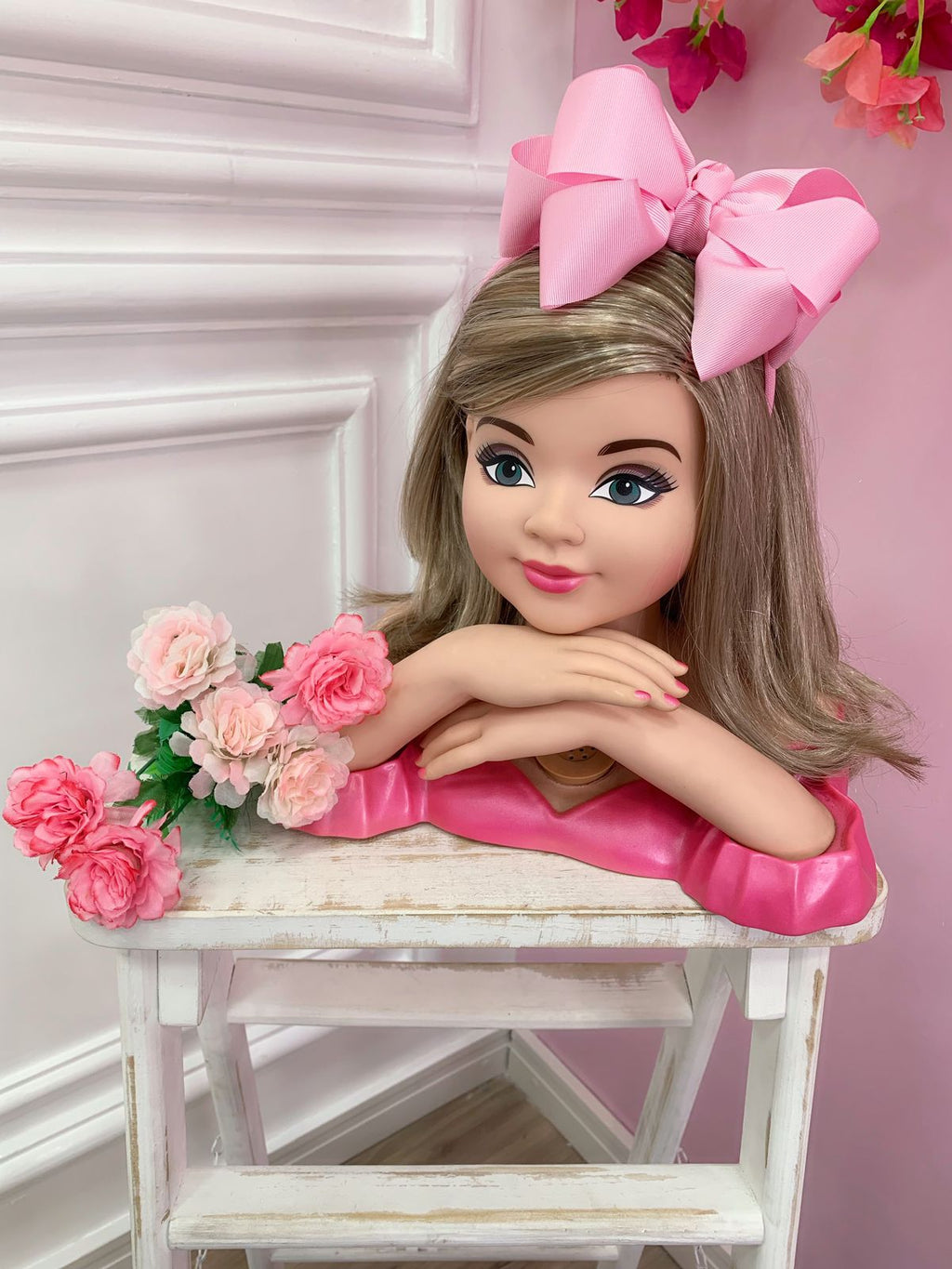 Girls Pink Puppy Inspired Luxury Party Dress